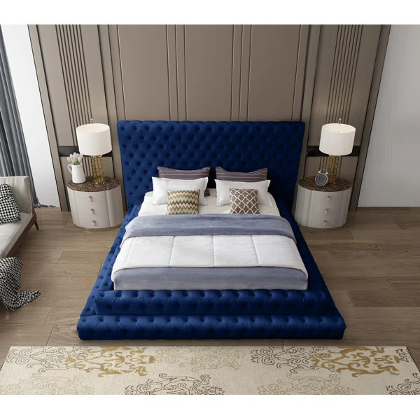 Dymphia Revel Velvet Bed | Wayfair North America
