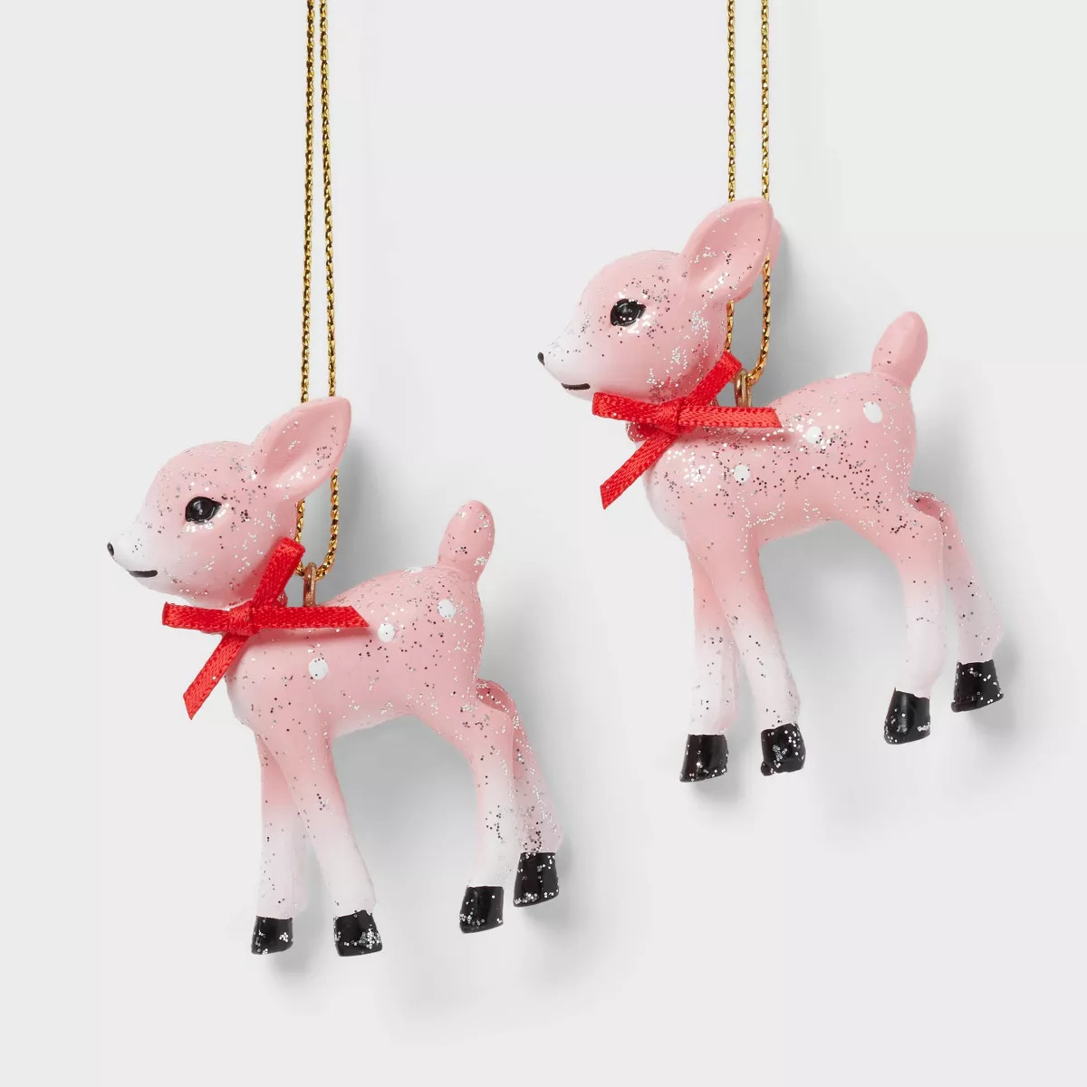 2ct Retro Small Deer Christmas Tree Ornament Set - Wondershop™ | Target