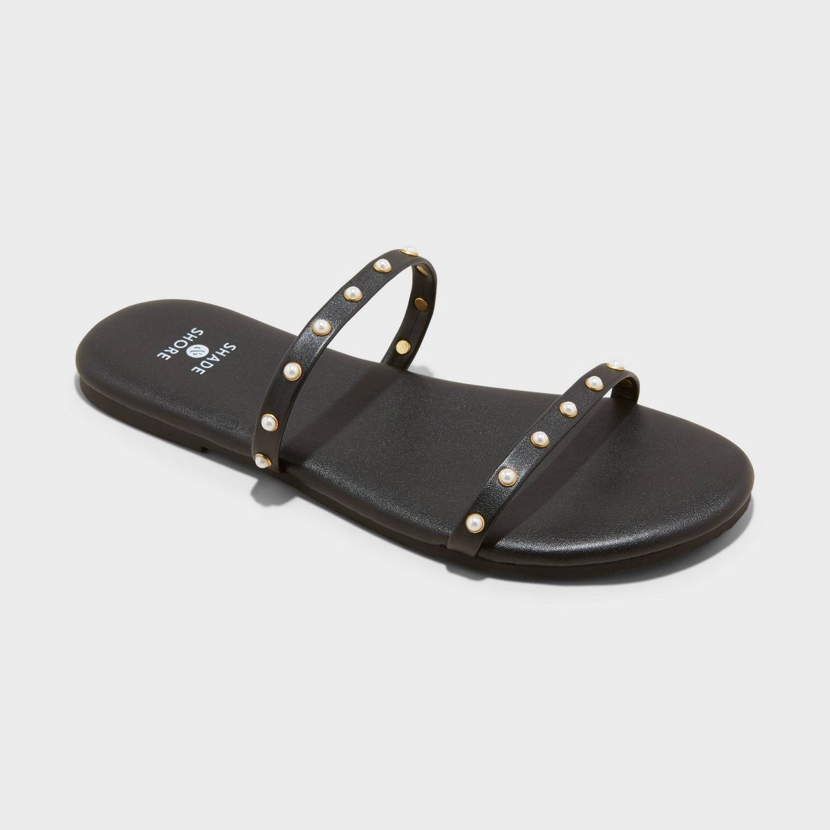 Women's Indi Slide Sandals - Shade & Shore™ Black 7 | Target