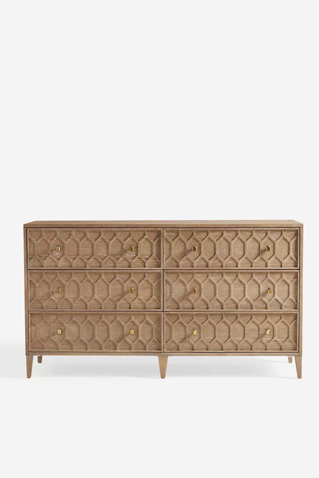 Textured Trellis Six-Drawer Dresser | Anthropologie (US)