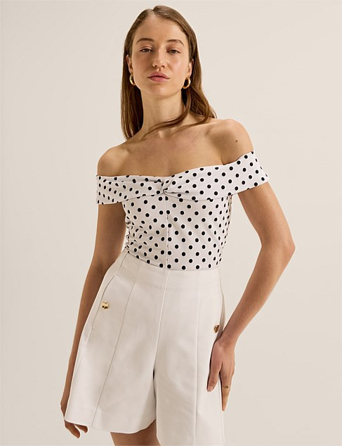 TIA SPOT KNOT TOP | David Jones (Australia & New Zealand)