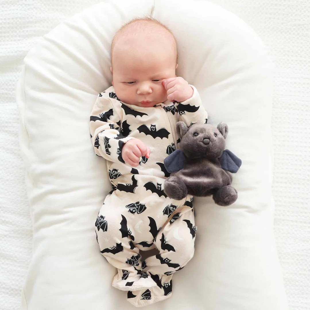 Scaredy Bats Zipper Footie | Caden Lane