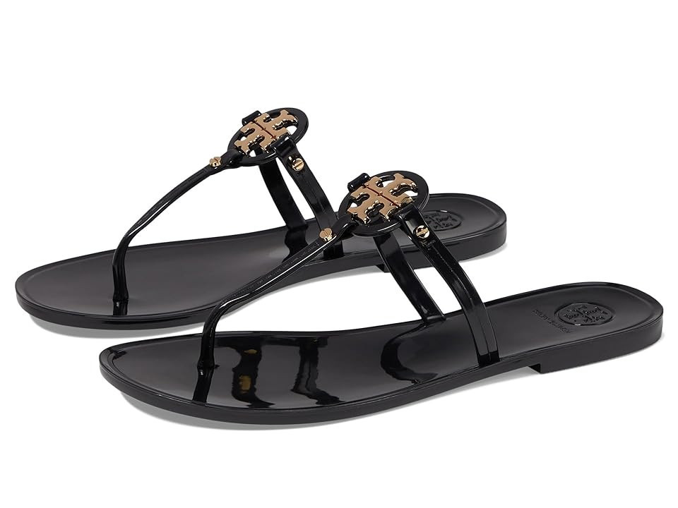 Tory Burch Mini Miller Jelly Thong Sandal Women's Sandals Black 1 : 5 M, Synthetic | Zappos