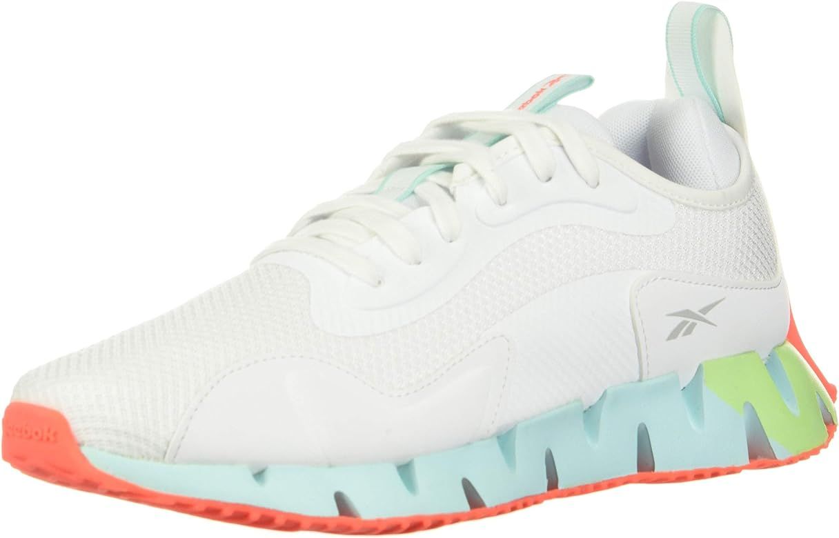 Amazon.com | Reebok womens Zig Dynamica Sneaker, White/Neon Mint/Digital Glow, 10 US | Fashion Sn... | Amazon (US)