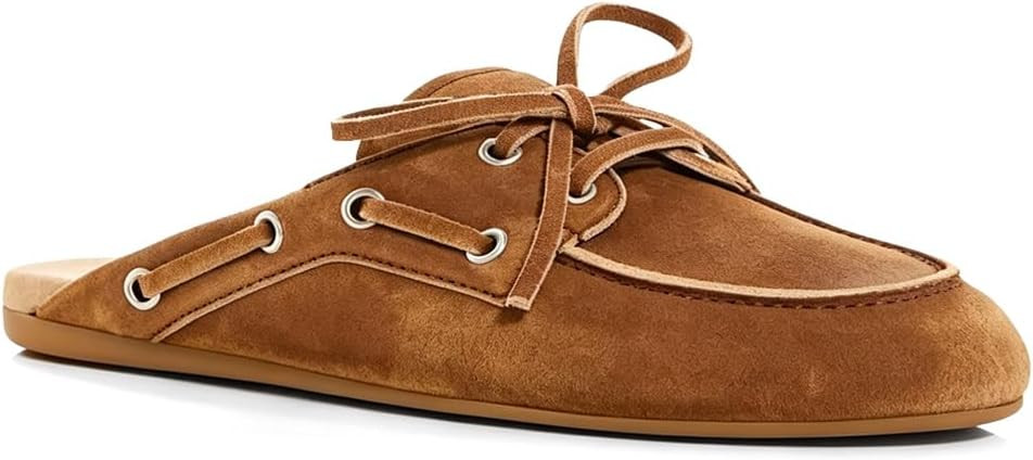 Clogs for Women Mule Flat Backless Loafer Shoes Round Closed Toe Slip On Boat Shoes Mule Slides C... | Amazon (US)
