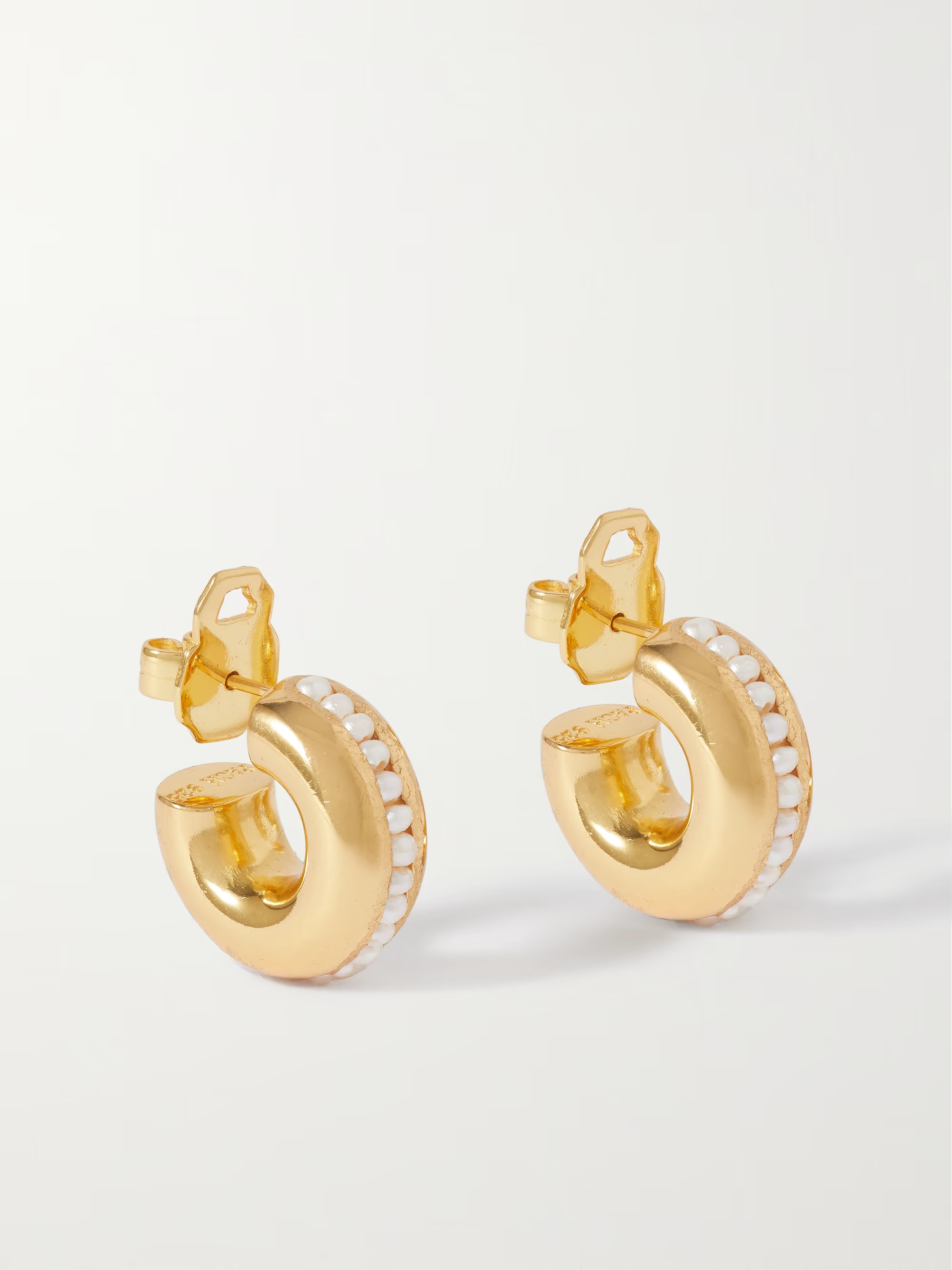 Prado medium gold-plated pearl earrings | NET-A-PORTER (UK & EU)