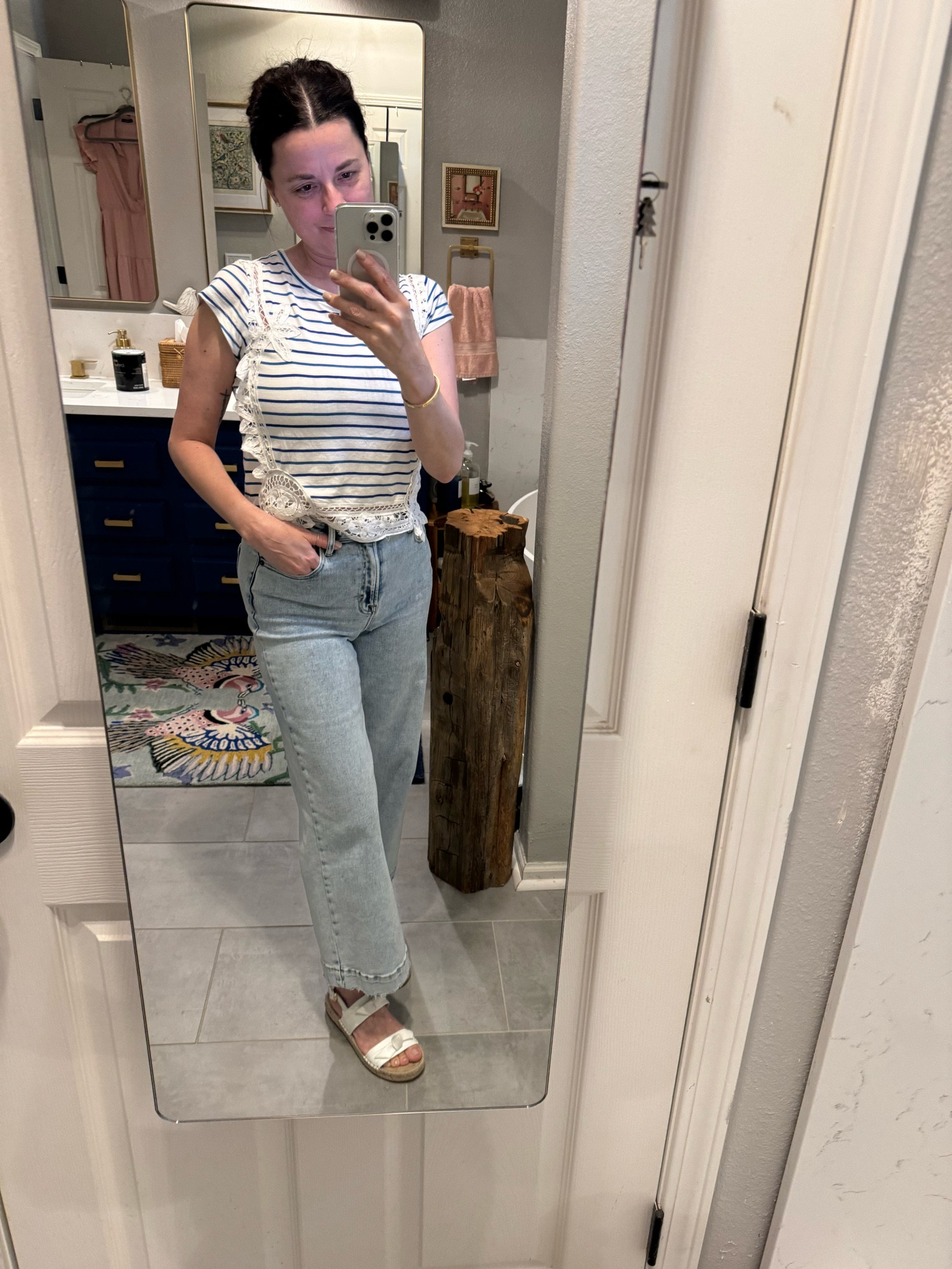 We have been moving our daughter today so comfort was a must!  Stretchy jeans and elevated baby tee!!!  Shoes are incredibly comfortable !

#LTKOver40 #LTKShoeCrush #LTKStyleTip