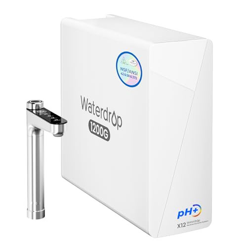 Waterdrop X12-Alkaline Mineral pH+ Reverse Osmosis System, NSF/ANSI 42&58&372 Certified, 1200 GPD RO Water Filter, 11-Stage Filtration Tankless RO System, 3:1 Pure to Drain, UnderSink, BPA Free | Amazon (US)