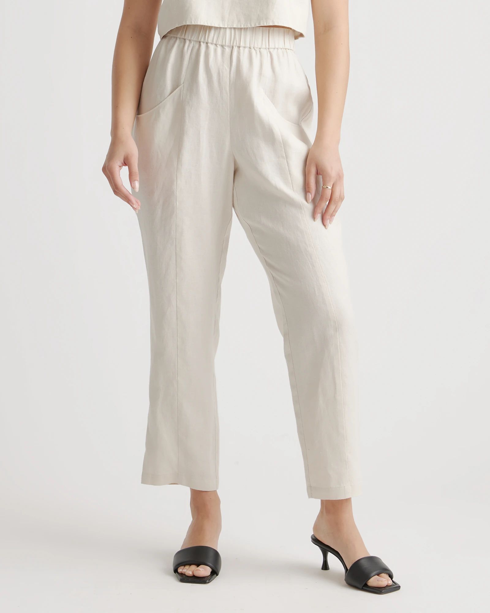 100% European Linen Tapered Ankle Pant | Quince