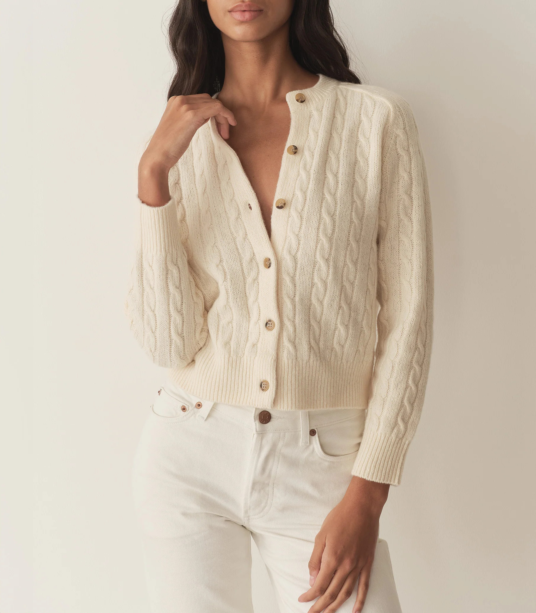 Penrose Cardigan - Sea Salt | DÔEN | DOEN