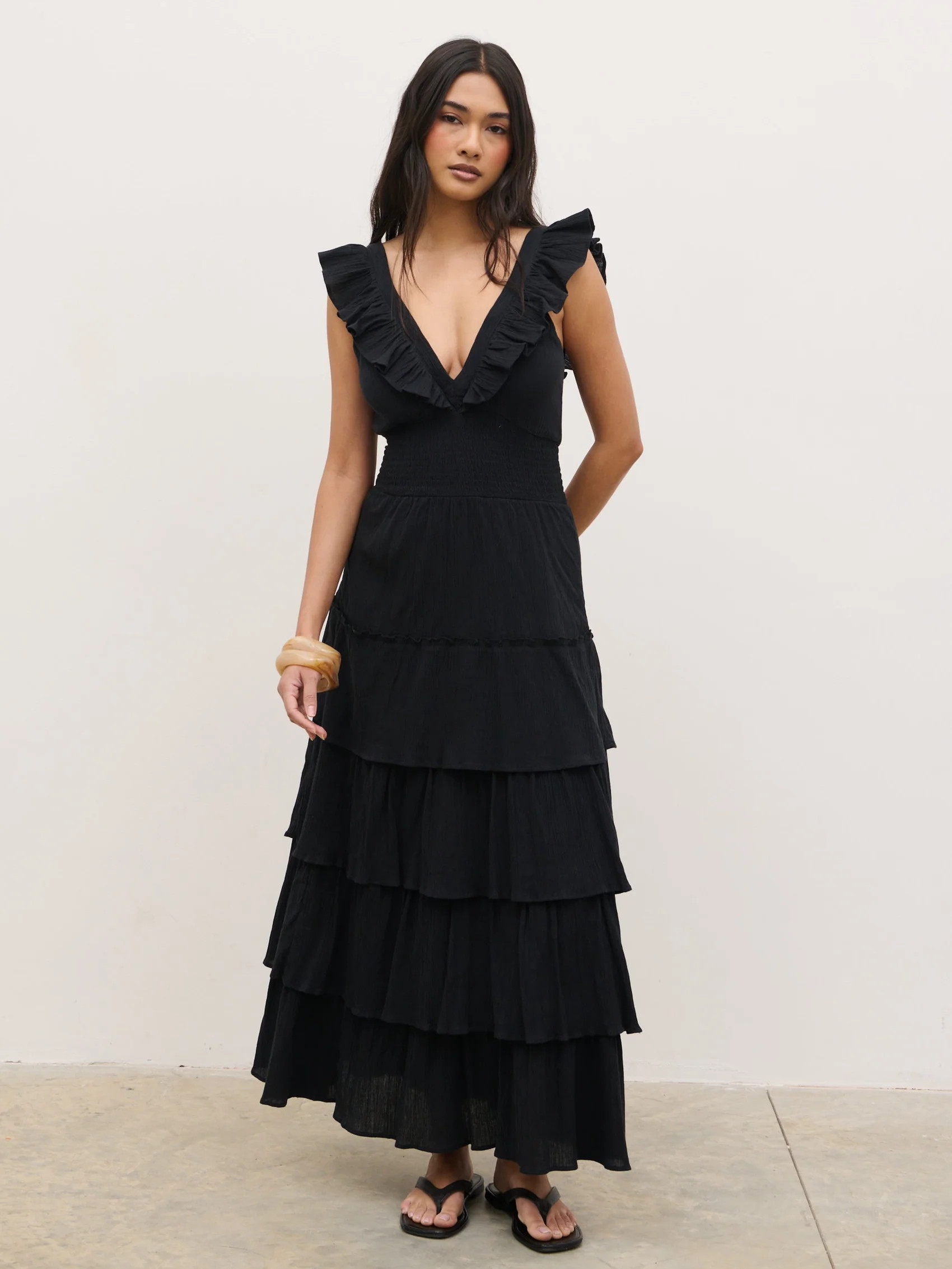 Opal Ruffle Midaxi Dress | Pretty Lavish (UK)