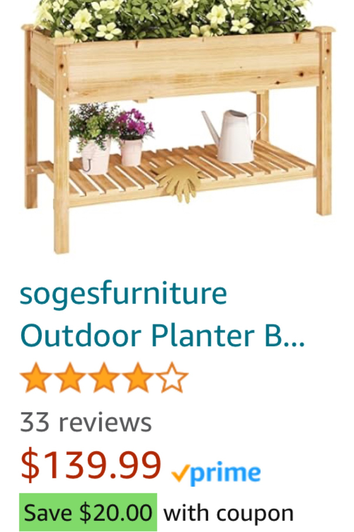 The perfect raised planter box! 

#LTKSeasonal #LTKSpringSale #LTKhome