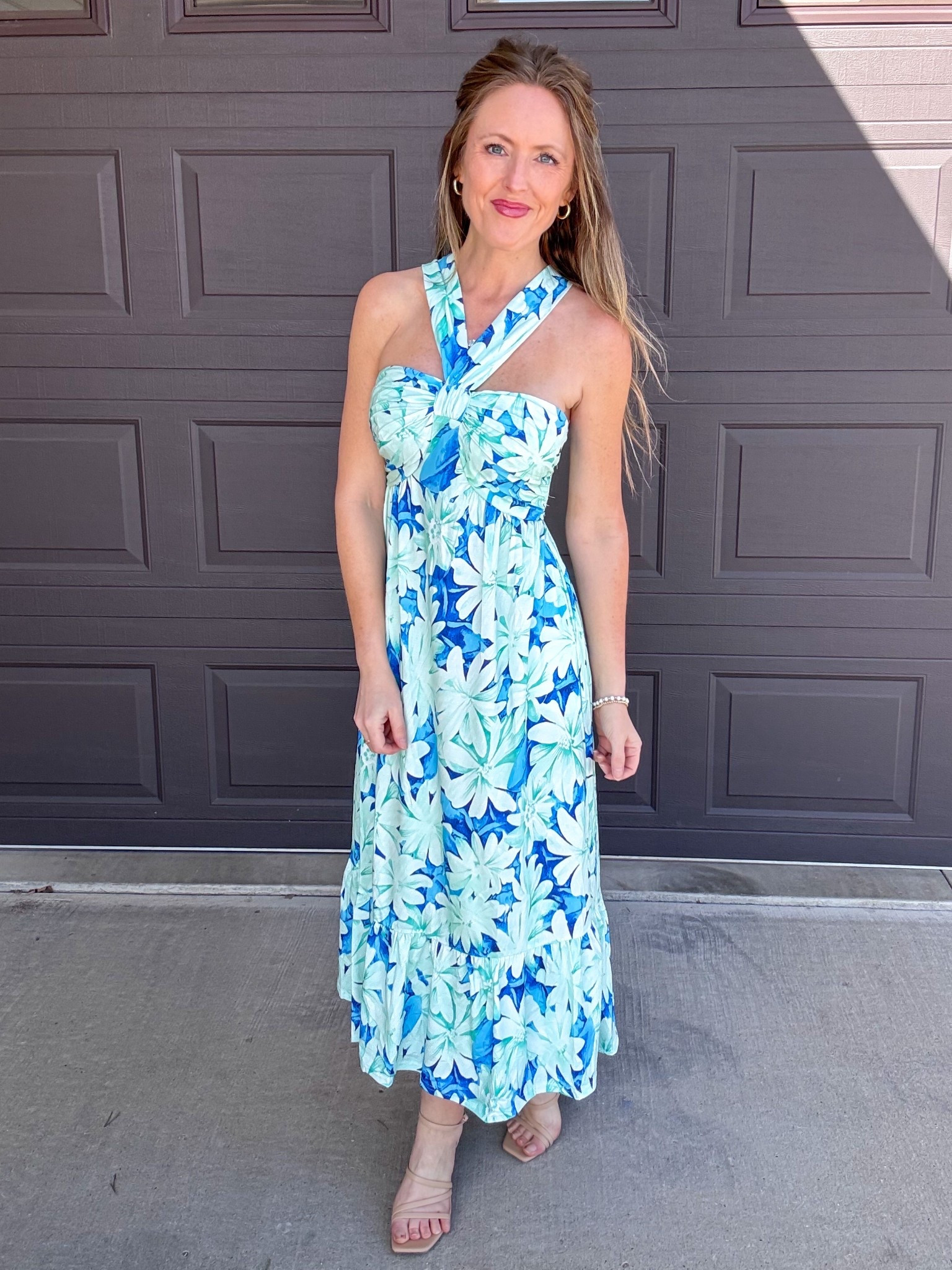 Absolutely obsessed with this lime green and blue combo! 💚💙 The halter style is very flattering on this dress as well! Wearing a small.

As an Amazon Influencer I earn commission on qualifying purchases.

Green and blue floral print dress, resort wear, wedding guest dress ideas, mom style, spring outfit inspo 

#LTKOver40 #LTKMidsize #LTKootd