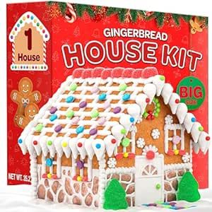 BIG Gingerbread House kit, Gingerbread House, Holiday Activity for Kids - Ease Crafted Grooves De... | Amazon (US)