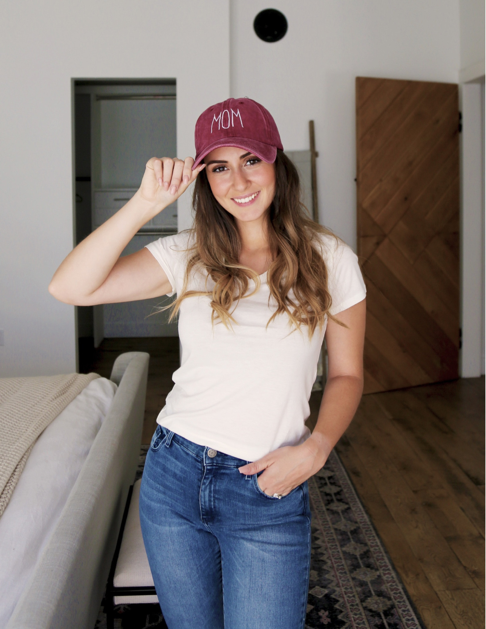 Obsessed with this tshirt and jeans! Even being 5 months pregnant it is extremely comfortable and it fits amazingly! 

#LTKstyletip #LTKbump #LTKworkwear