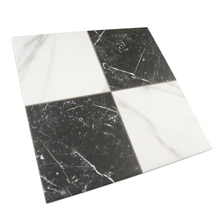 Merzoni Checker 13 In. X 13 In. Porcelain Floor And Wall Tile | Wayfair North America