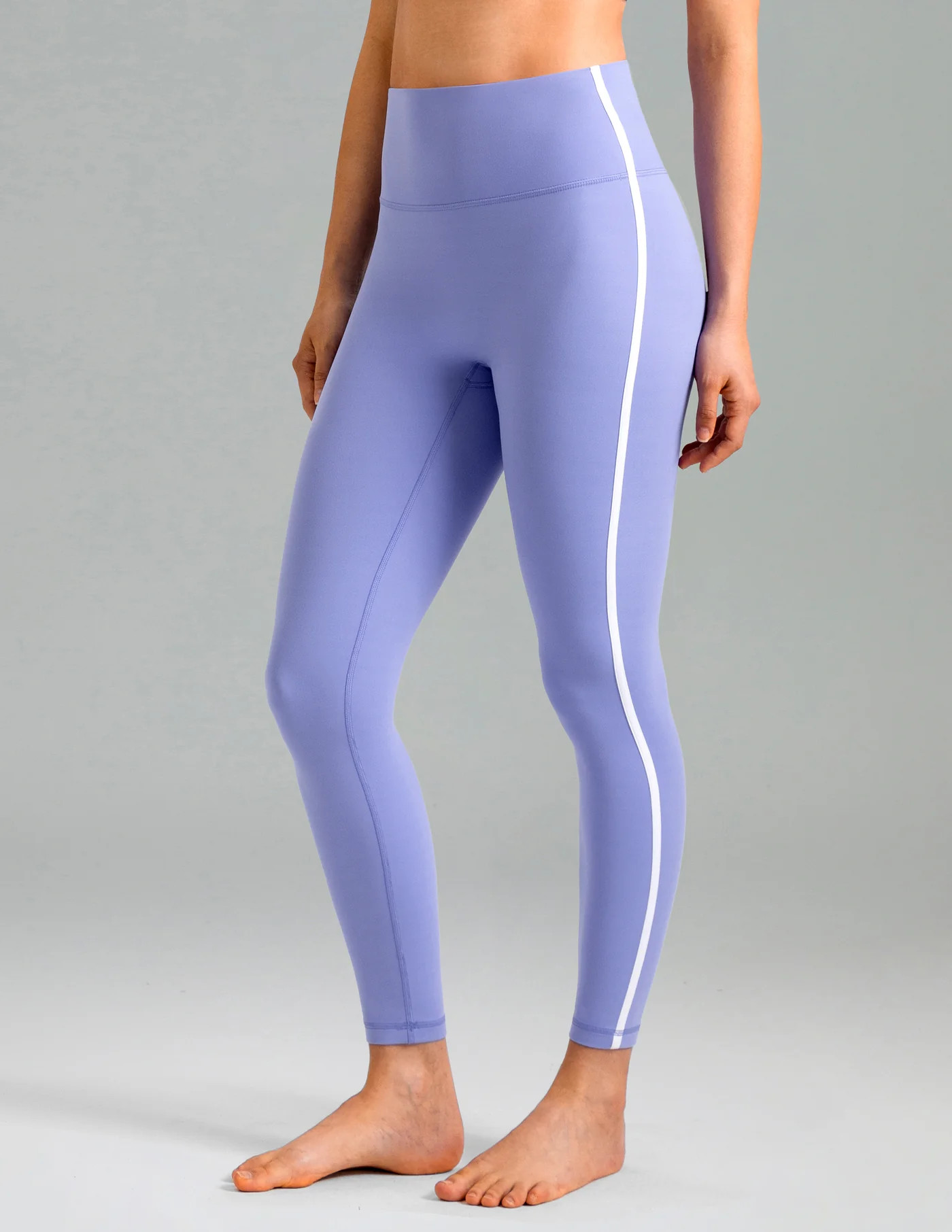 Dreamlux High Waisted No Front Seam 25" Yoga Legging w/ Contrast Trim | Colorfulkoala