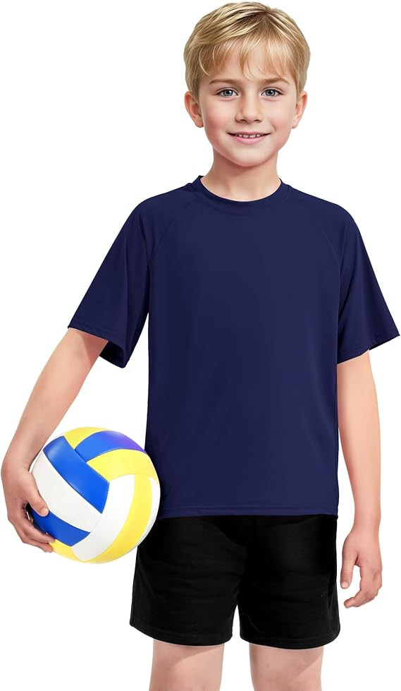Auranso Boys Rash Guard Short Sleeve Boys Swim Shirt UPF 50+ Quick Dry Shirt for Girls | Amazon (US)