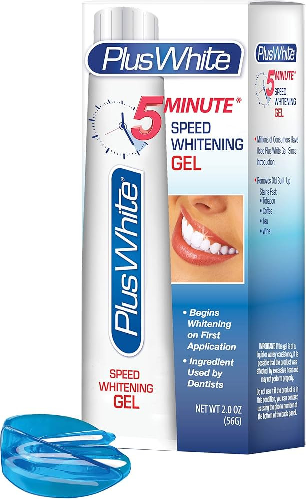 Plus White Whitening Kit - 5 Minute Speed Whitening Gel & Comfort Fit Mouth Tray - Professional T... | Amazon (US)