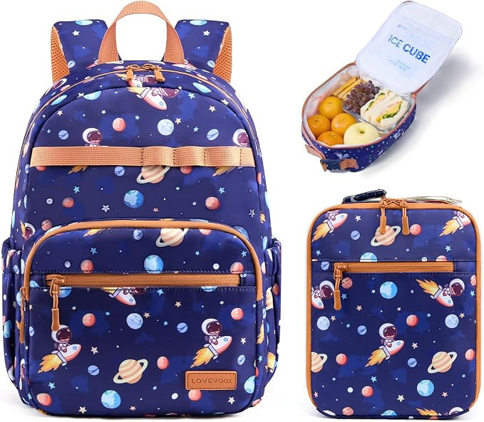 LOVEVOOK Kids Backpack for Toddler Boys 4-10 with Lunch Box, Preschool Kindergarten Little Kids S... | Amazon (US)
