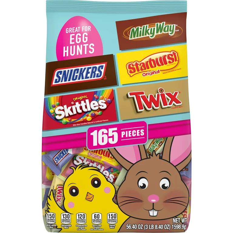 Snickers, Skittles, Twix, Starburst & Milky Way Mars Wrigley Easter Candy - 165 Ct | Walmart (US)