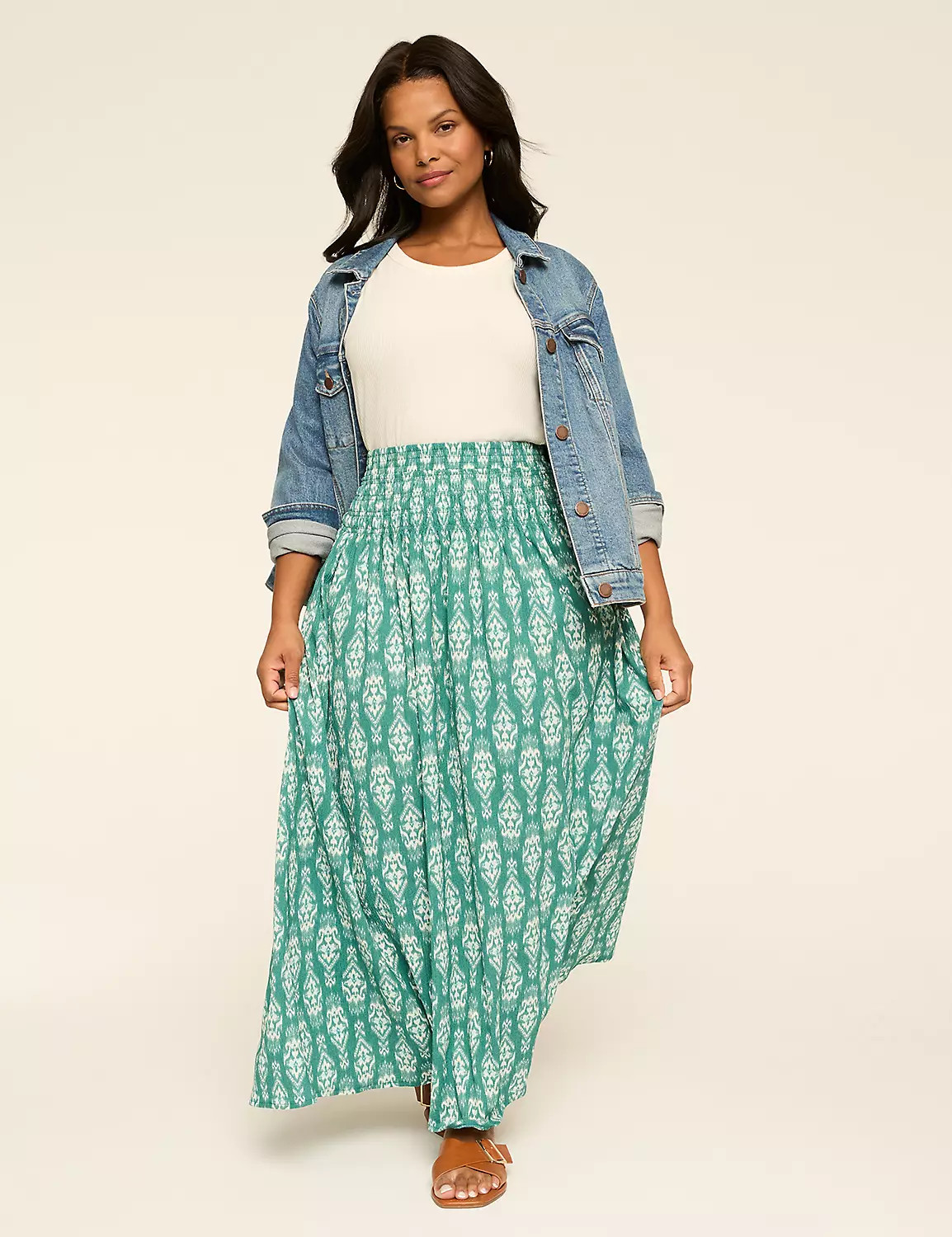 Smocked Waist Maxi Skirt | Lane Bryant (US)
