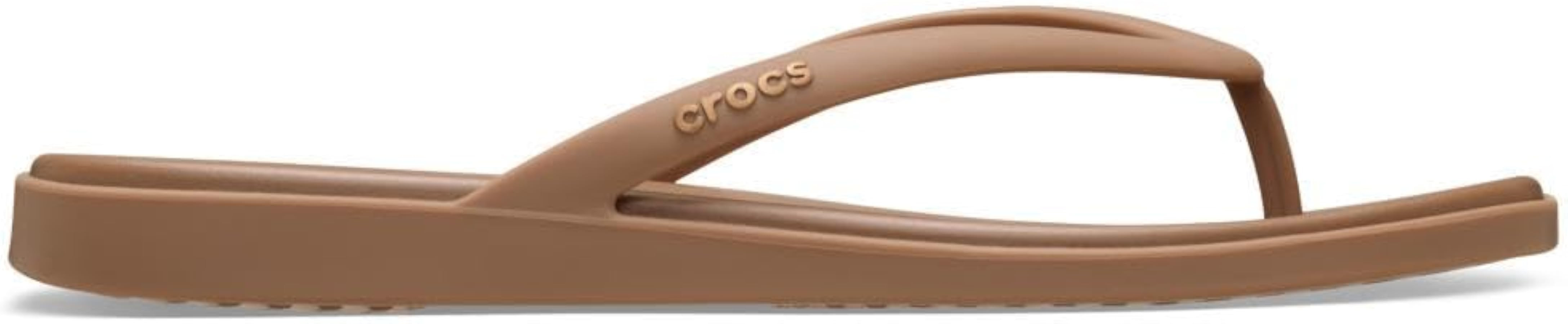 Crocs Women's Miami Flip Flops | Square Toe Flat | 360 Degree Comfort | Croslite Foam Footbed | Amazon (US)