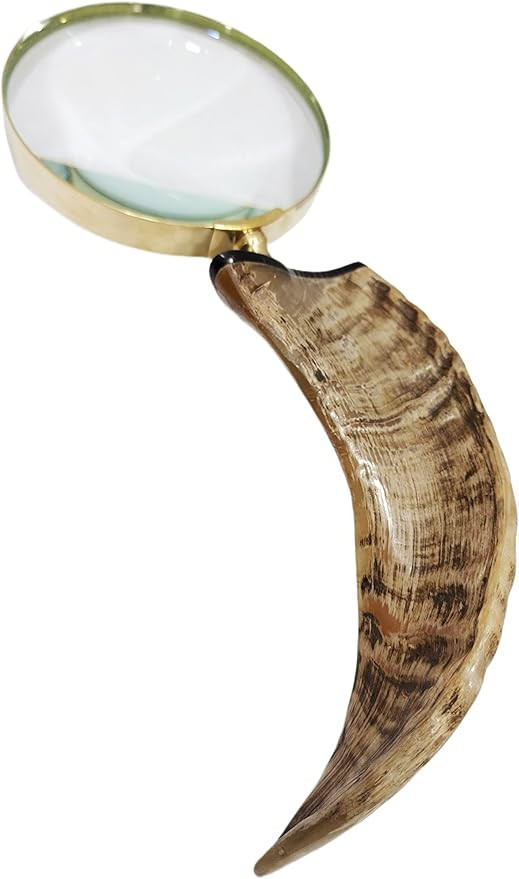 Nautical Solid Brass Handcraft Magnifying Glass with Buffalo Horn Handle Magnifying Glasses for R... | Amazon (US)