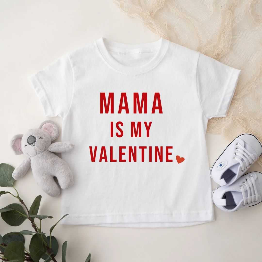 Mama is My Valentine Shirt Mommy is My Valentine Tees - Etsy | Etsy (US)