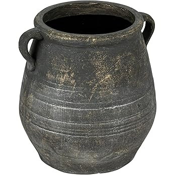 Creative Co-Op Whitewashed Terra-Cotta Urn, Grey | Amazon (US)