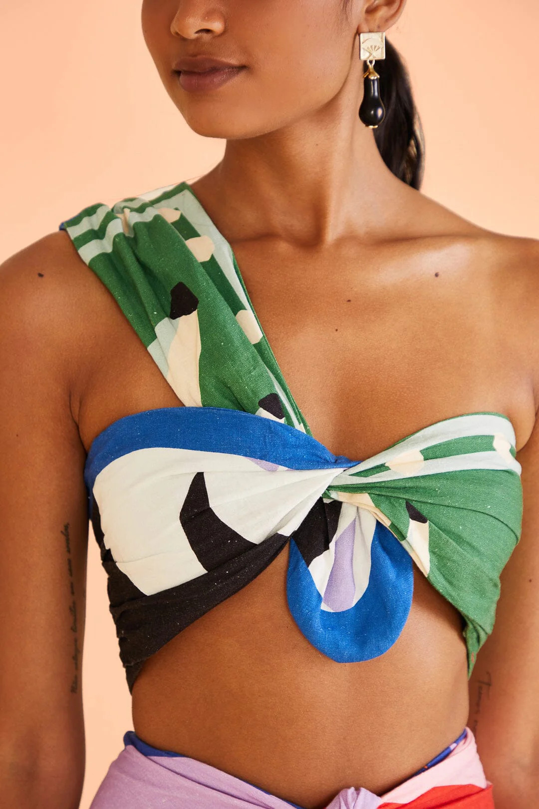 Brasil Bahia Scarves Crop Top | FarmRio (US)