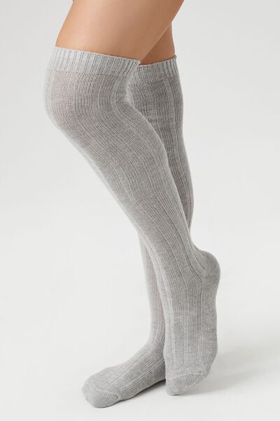 Ribbed Knit Knee-High Socks | Forever 21 | Forever 21 (US)
