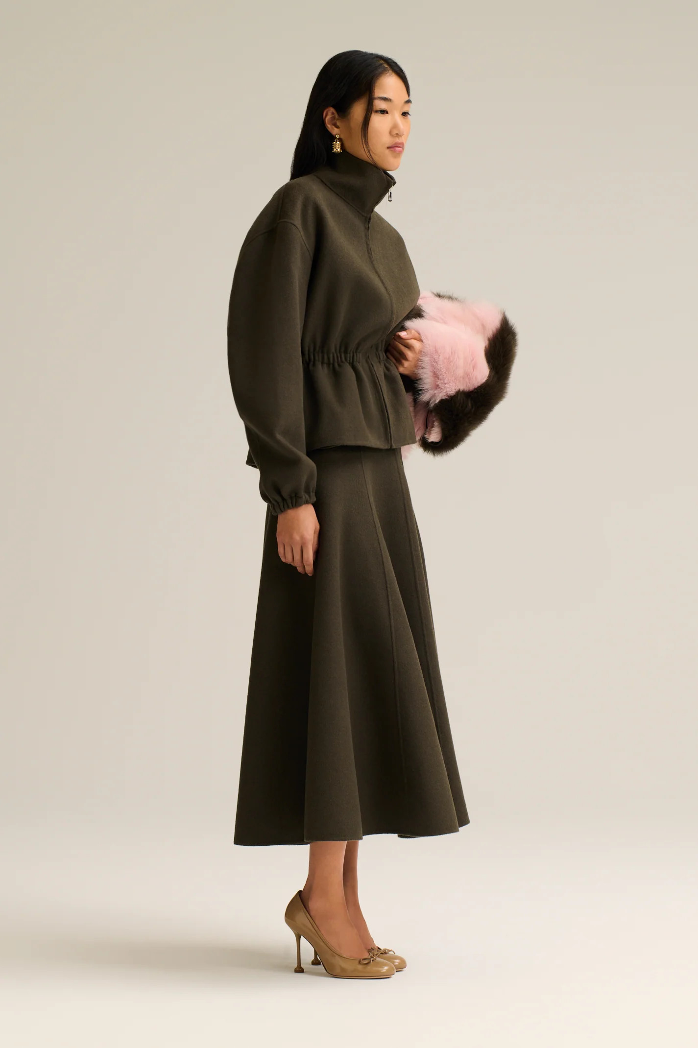 LONG PANEL SKIRT - ARMY - Scanlan Theodore | Scanlan Theodore AU