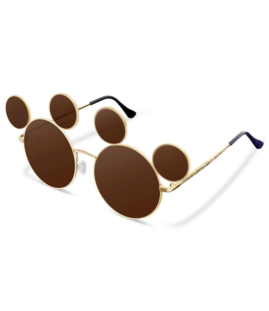 Mouse Ears Sunglasses for Women Men, Black Cartoon Sun Glasses with Case, Theme Park Accessories,... | Amazon (US)