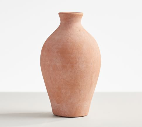 Terra Cotta Vases - Tall Bottle, 12.5"H | Pottery Barn (US)