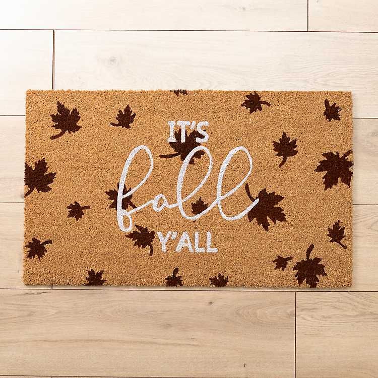 New! It's Fall Y'all Coir Doormat | Kirkland's Home