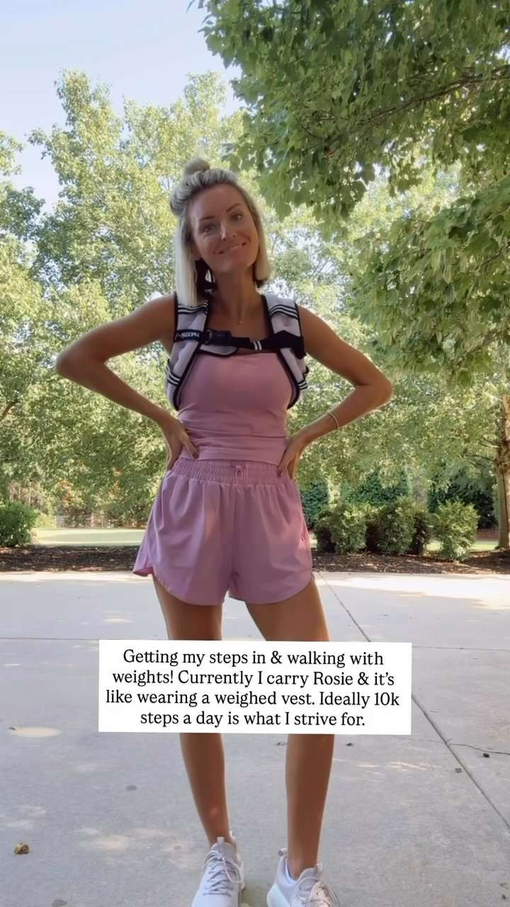 I am trying to go on walks whenever I can, and my current weighted vest is actually Rosie! 🤣 Getting your steps in is such a mood booster along with how good it is for you!

Loverly Grey, amazon, weighted vest, activewear, walking, active 

 #LTKActive