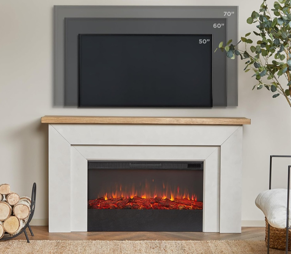 Real Flame Malie 68" Landscape Electric Fireplace with Mantel for Living Room or Bedroom, Replaceable Fireplace Insert Heater, Realistic Log and Flame Effect, Remote Control, Timer

#LTKSeasonal #LTKHome #LTKStyleTip