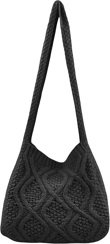 Verdusa Women's Crochet Shoulder HandBags Hobo Knitted Tote Bag Shopping Bags | Amazon (US)