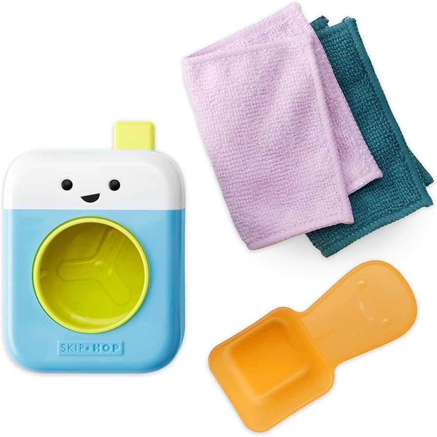 Skip Hop Baby Bath Toy Fresh & Clean Spin Cycle 4-Piece Laundry Pretend Play Set and Bathtub Sens... | Amazon (US)