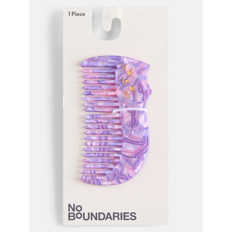 No Boundaries Acrylic Hair Comb, Purple, Women's | Walmart (US)