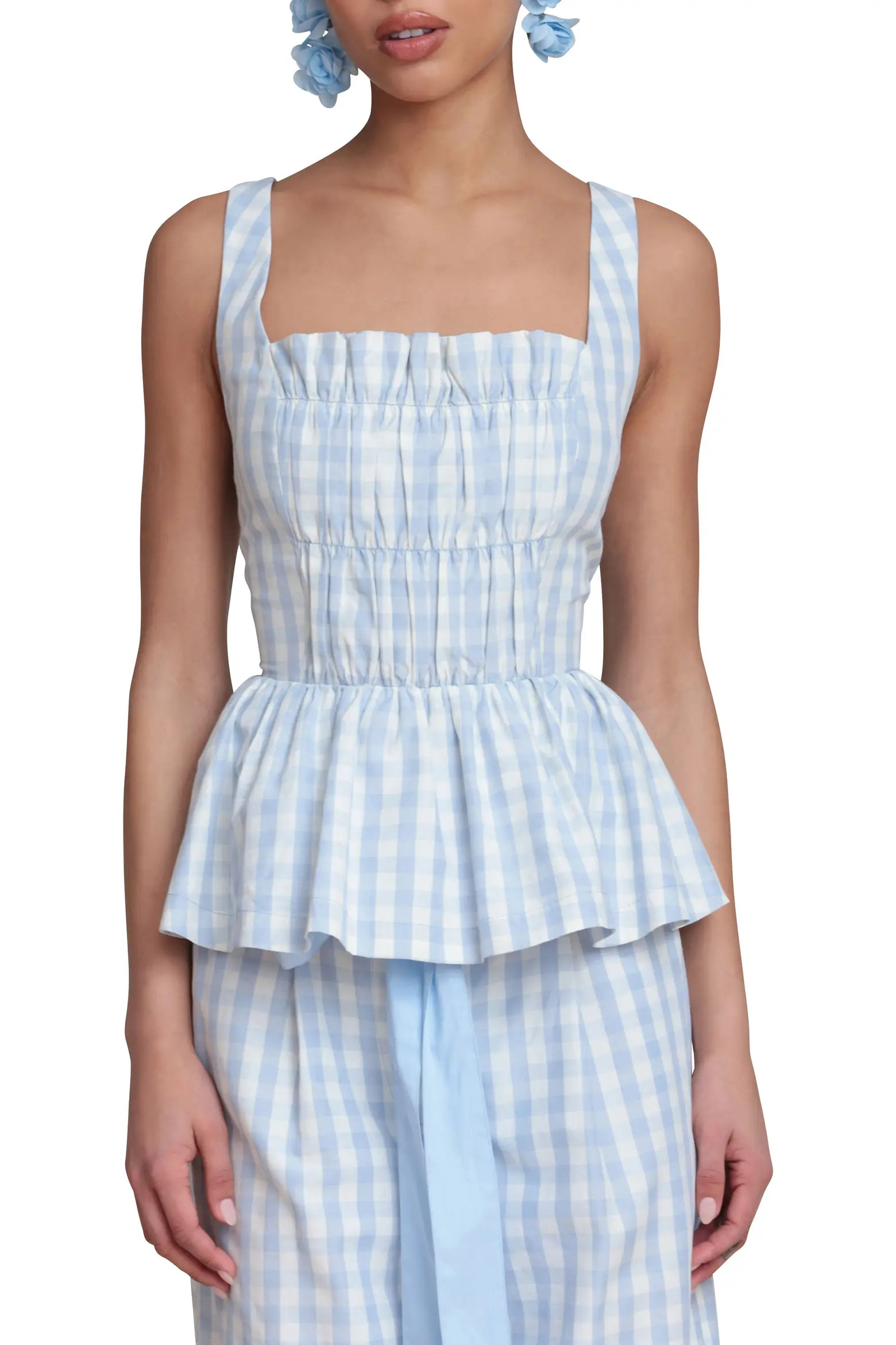 Gingham Peplum Top (Women) | Nordstrom | Nordstrom