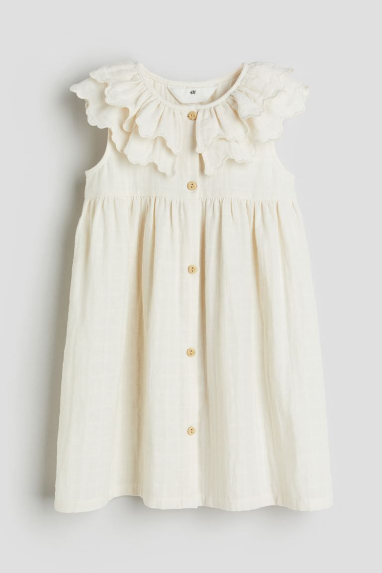 Cotton Muslin Dress - Cream - Kids | H&M US | H&M (US + CA)