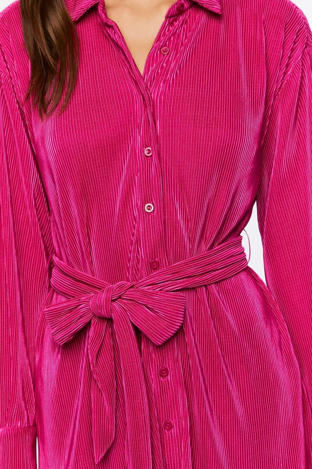 Plisse Tie-Waist Shirt Dress | Forever 21 (US)