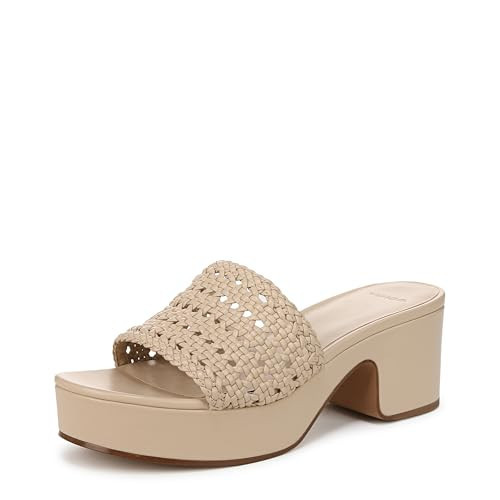 Vince Womens Margo Birchsand Woven Leather 7.5 M | Amazon (US)
