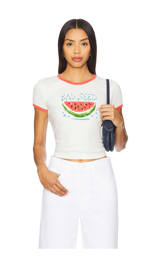 MOTHER The Itty Bitty Ringer Tee in Bad Seed. Size XL | Revolve Clothing (Global)