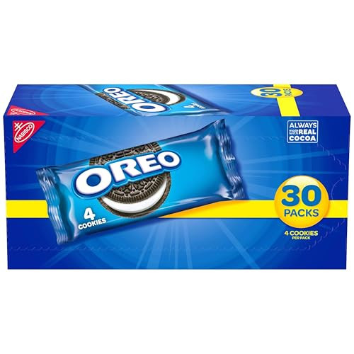 OREO Chocolate Sandwich Cookies, 30 Snack Packs (4 Cookies Per Pack) | Amazon (US)