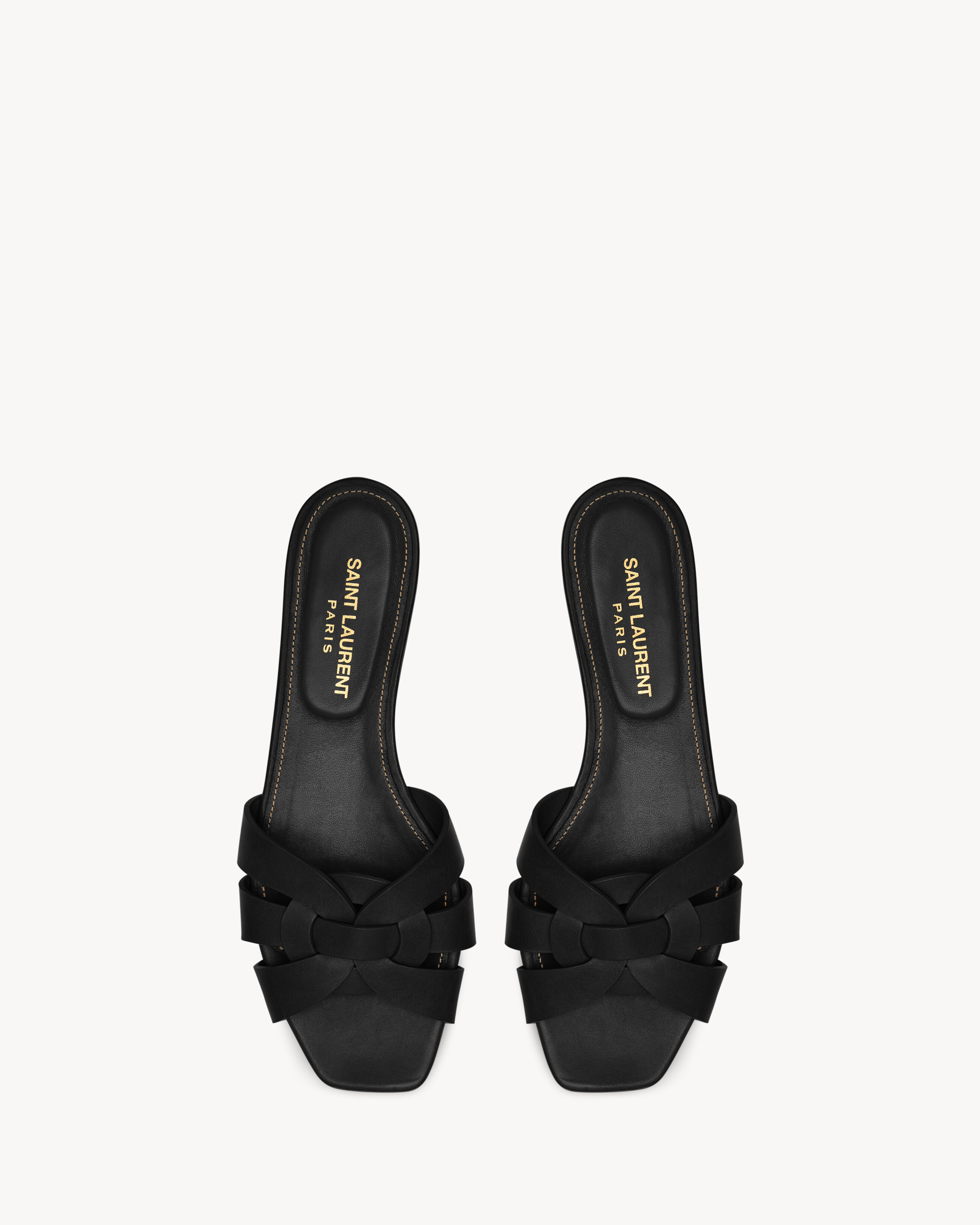 Saint Laurent Tribute Sandals In Smooth Leather - Black - Women - 34.5 | Saint Laurent Inc. (Global)