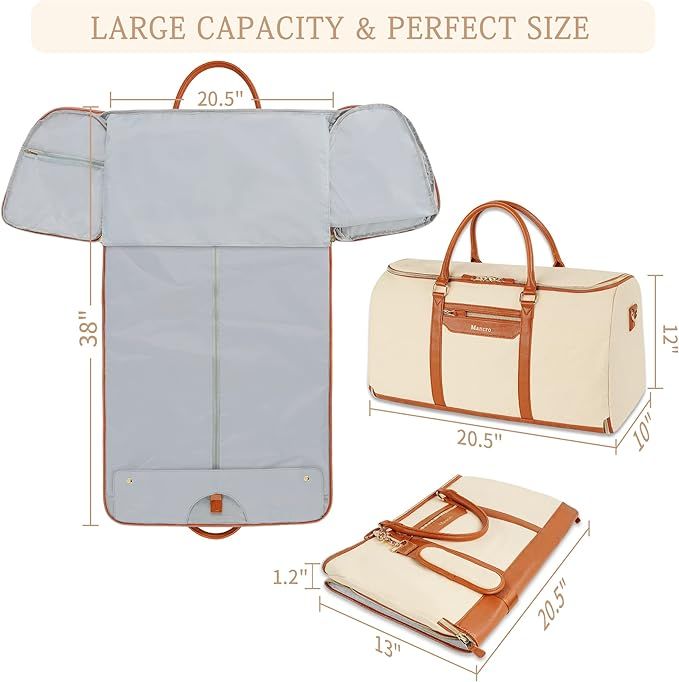 Amazon.com | Travel Garment Bag for Women, Halfday Garment Duffle Bag with Dry Wet Pocket, Mancro... | Amazon (US)