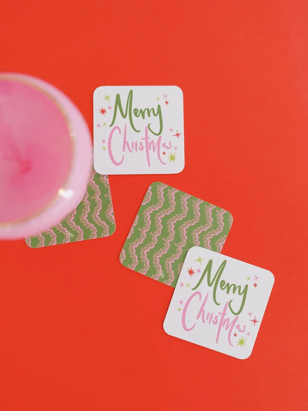 Merry Christmas Paper Coasters | Fete Papier